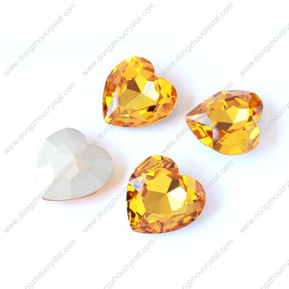 Heart Shaped Point Back Crystal Stone (DZ-3005)