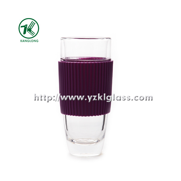 Double Wall Glass Bottle by BV, SGS, (Dia7.7cm, H: 19cm, 390ml (KL120908-7A)