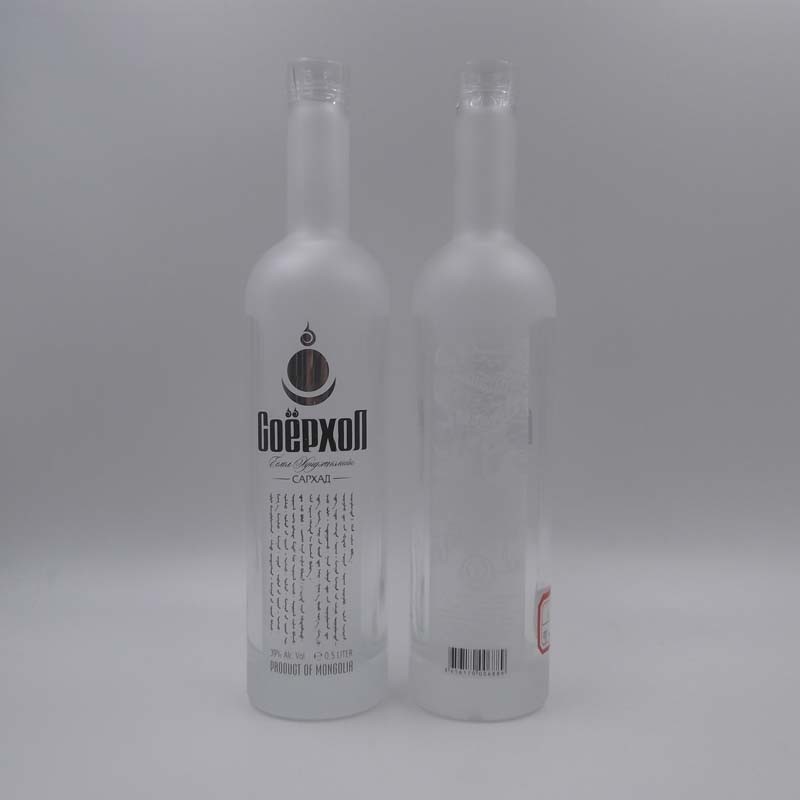 50cl Cylindrical Super Flint Glass Vodka/Wine/Tequila Bottle