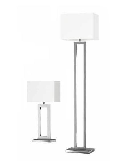Modern Steel Table Lamp with Fabric Shade (WH-8802)
