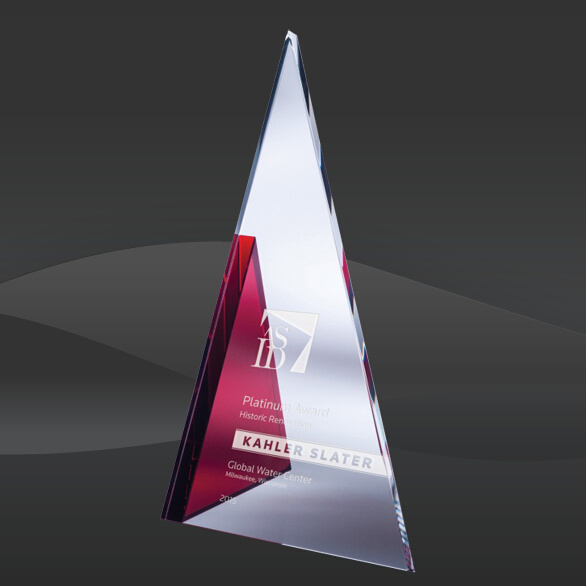 Red Apex Crystal Award (JC-2338R, JC-2339R)
