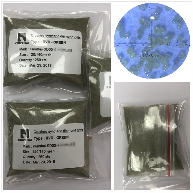 Resin Ceramic Bond Using Rvd Green Crushed Synthetic Diamond Grit