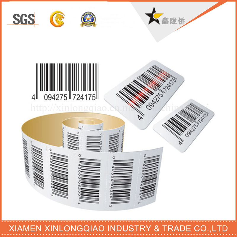 Tag Vinyl Barcode Paper Printed Transparent Label Printing Adhesive Sticker