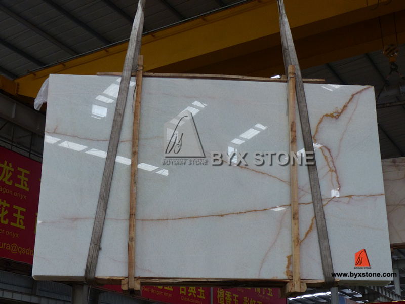 Crystal White Onyx Slab for Background Wall Decoration