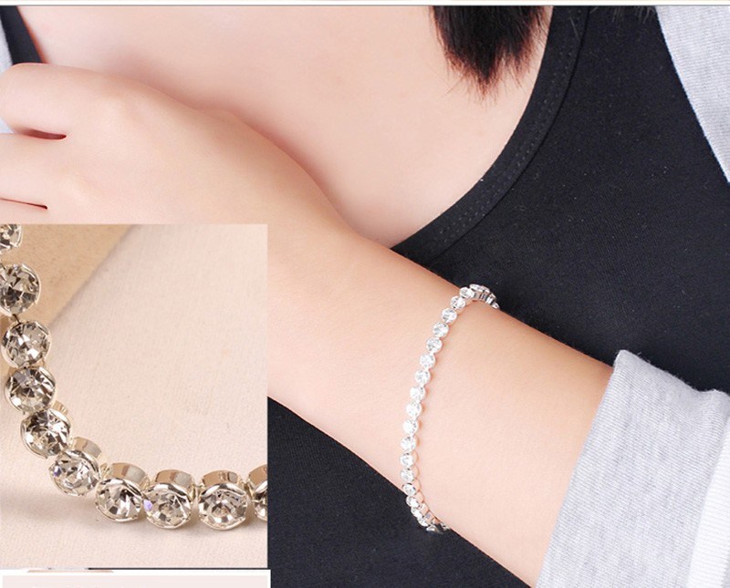 Plated Fashion Charm Shiny Austria Crystal Bracelets