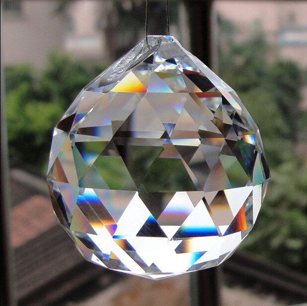 Machine Cut Crystal Glass Chandeliers Ball Pendant Lighting Accessories