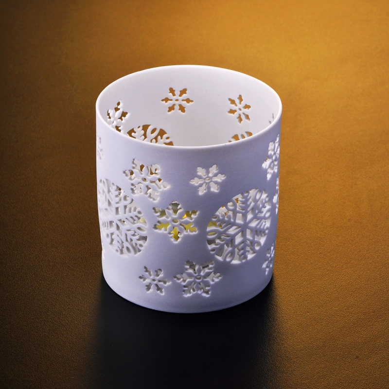 Matte White Ceramic Tea Light Candle Holder
