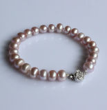 8-9mm Classic Natural Freshwater Pearl Bracelet (EB1538-1)