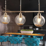 Modern Style Design Golden Color Ball Hanging Glass Light