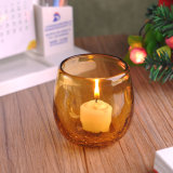 Cracked Glass Candle Holder