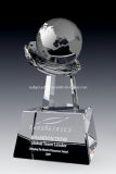 Globe on Crystal Hand Award (NU-CW817)