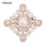 Xuping Fashion Luxury Gold-Plated Crystals From Swarovski Pearls Flower-Shaped Jewelry Element Brooch -00010