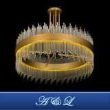 Champagne Gold Stainless Steel Crystal Chandelier Pendant Lamp for Hotel Lobby