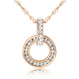 Top Sale Cirlce Design Clear Crystal Necklace of Fashion Jewelry