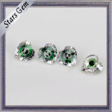 Excellent Green Glass and White Mixed Color Cubic Zirconia Gemstone