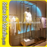 Custom-Made Stainless Steel Clothes Display Rack Display Stand