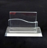 Glass Crystal Name Card Holder with Logo Office Decoration