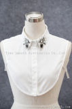 Detachable Black White Women Shirts Fake Collar with Crystal Rhinestone