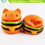Kawaii Jumbo Cat Hamburger Cake Squeeze Squishy Slow Rising Stretchy Charm Cute Pendant Bread Kid Toy Gift
