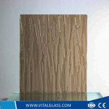 3-6mm Bornze Rain Patterned Glass with CE&ISO9001