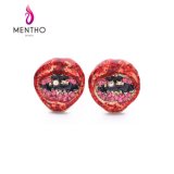 New Fashion Retro Punk Personality Red Lips Stud Earrings Jewelry