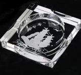 New Desgn Deep Engraved for Decoration or Gift Crystal Cigar Ashtray