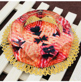 New Arrivals Smoking Gift for Woman Snake Print 10cm 4 Inch Round Regular Octagon Fashionable Crystal Ashtray