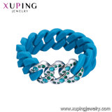51890 Xuping Hip Hop Jewelry, Rubbzz Crystals From Swarovski Silicone Adjustable Bangle