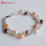 Cultured Freshwater Pearl Bracelet for Christmas Promotion Gifts