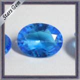 Beautiful Aqua Blue Oval Shape Crystal Glass Beads