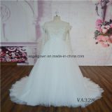 New Design Crystal Long Sleeve Wedding Dress