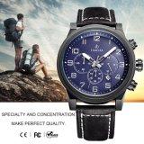 Chronograph Sport Wrist Watch Mens Analog Watch with Genuine Leather72198