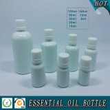 White Colored Glass Essential Oil Bottle with White Cap