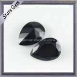 Black Color Pear Shape Synthetic Gemstone Glass Beads