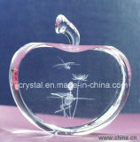 Laser Engraving Apple, Crystal Apple for Holiday Gifts or Birthday Gifts