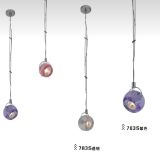 Crystal Glass and Carbon Steel GU10 Pendant Lamp (783S)