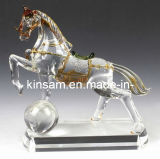 Colorful Glass Crystal Horse Figurines for Home Decoration