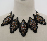Ladies Crystal Fashion Costume Choker Handmade Necklace Collar (JE0022)