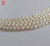 9-10mm White Cultured Rice Pearls Strands