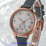 Leather Strap Woman Quartz Wist Watch, Lady's Watches OEM Service (WY-17023)
