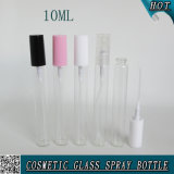 Crimp Neck 10ml Clear Empty Glass Perfume Bottle with Plastic Spray Mist