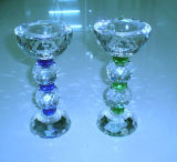 Glass Crystal Candle Holder