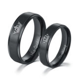 Couple Her King and His Queen Stainless Steel Wedding Ring