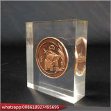 Acrylic Lucite Embedment with Coins Inside