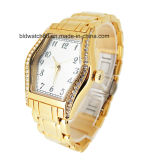 OEM Gold Brass Wrist Watches Women with Crystals
