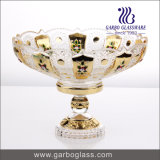 11.8 Inch Candy/Fruit Glass Bowls Golden Glassware Sunflower Golden Glass Bowls