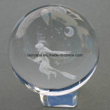 120mm 3D Laser Engraved Crystal Transparent Glass Clear Ball