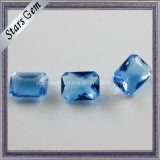 Rectangle Octagon Aquamarine Glass Beads