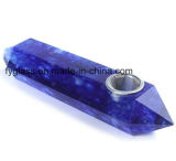 Blue Fused Crystal Smoking Pipe with Crystal Hookah Tobacco Wholesale