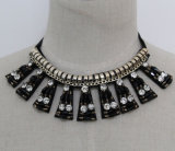 Fashion Black Charm Crystal Chunky Choker Necklace (JE0114-1)